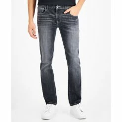 Budget ๐ INC International Concepts Men's Tam Slim Straight Fit ๐ Jeans, Created For Macy's Grey Wash โญ