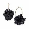 Budget 🧨 INC International Concepts Fabric Flower Hoop Earrings, Created For Macy's Wine ✔️ -Inc International Sales unnamed file 1873