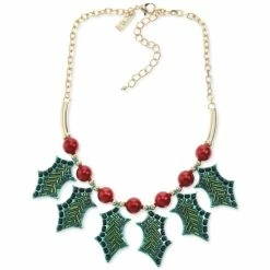 Budget ✨ INC International Concepts Gold-Tone Mixed Stone Holly Frontal Necklace, 18 + 3 Extender, Created For Macy's Multi 🌟