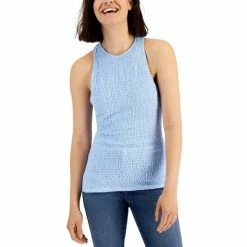 Deals 😍 INC International Concepts 👩 Women's Smocked Halter Top, Created For Macy's Dutch Canal 🔔