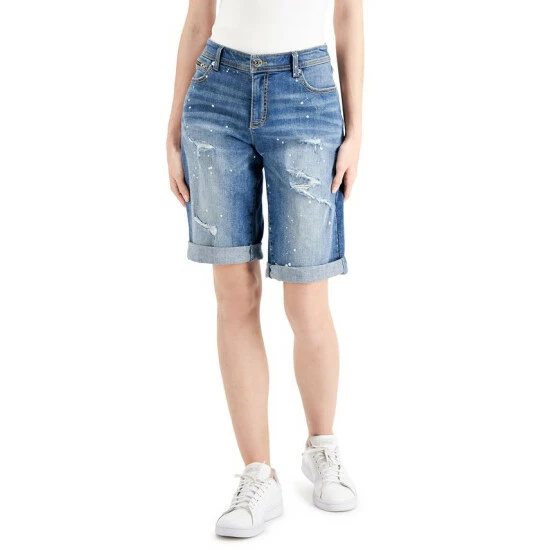 Buy โ INC International Concepts Curvy Mid Rise Ripped Bermuda Shorts, Created For Macy's Medium Indigo ๐ 3 Buy โ INC International Concepts Curvy Mid Rise Ripped Bermuda Shorts, Created For Macy's Medium Indigo ๐