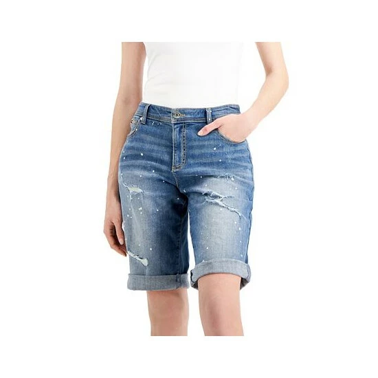 Buy โ INC International Concepts Curvy Mid Rise Ripped Bermuda Shorts, Created For Macy's Medium Indigo ๐ 5 Buy โ INC International Concepts Curvy Mid Rise Ripped Bermuda Shorts, Created For Macy's Medium Indigo ๐ - Image 3
