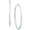 Best Sale 💯 INC International Concepts Silver-Tone Large Diamond-Cut Hoop Earrings, 2.3, Created For Macy's 😉 -Inc International Sales unnamed file 1936
