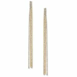 New ๐ฅฐ INC International Concepts Gold-Tone Rhinestone & Chain Linear Drop Earrings, Created For Macy's โค๏ธ