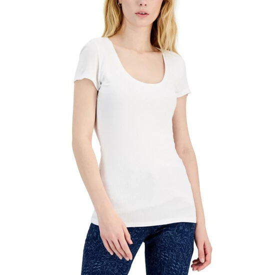 Coupon ๐ INC International Concepts ๐ฉ Women's Scoop Neck T-Shirt, Created For Macy's Bright White ๐ 3 Coupon ๐ INC International Concepts ๐ฉ Women's Scoop Neck T-Shirt, Created For Macy's Bright White ๐