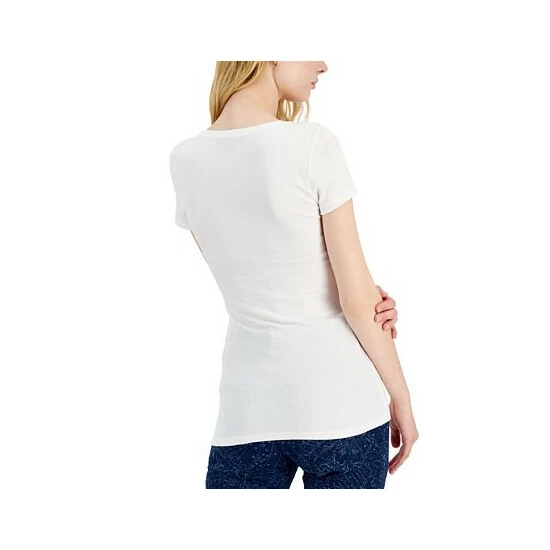 Coupon ๐ INC International Concepts ๐ฉ Women's Scoop Neck T-Shirt, Created For Macy's Bright White ๐ 4 Coupon ๐ INC International Concepts ๐ฉ Women's Scoop Neck T-Shirt, Created For Macy's Bright White ๐ - Image 2