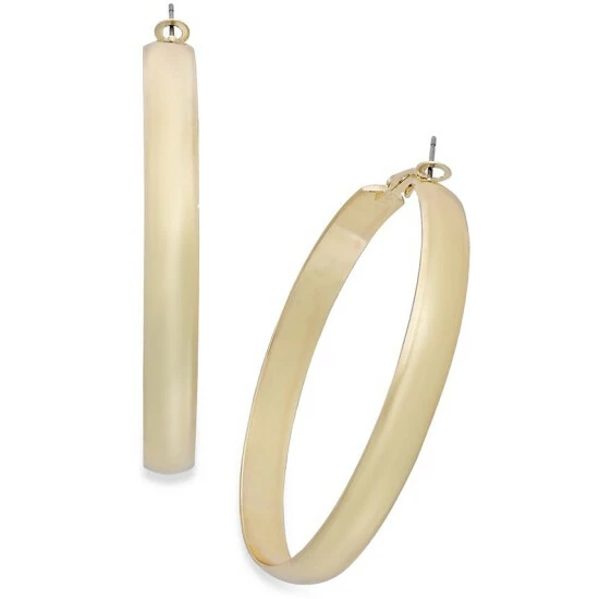 Promo ๐ INC International Concepts Gold-Tone Large Flat Hoop Earrings, 2.5, Created For Macy's ๐ 3 Promo ๐ INC International Concepts Gold-Tone Large Flat Hoop Earrings, 2.5, Created For Macy's ๐