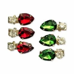Brand new ๐ INC International Concepts Holiday Lane 6-Pc. Gold-Tone Crystal & Color Stone ๐ Christmas Light Hair Clip Set, Created For Macy's Multi ๐