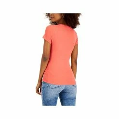 Brand new 👏 INC International Concepts 👩 Women's Ribbed Crewneck T-Shirt, Created For Macy's Coral 💄 Lipstick ❤️ -Inc International Sales unnamed file 2034