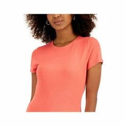Brand new 👏 INC International Concepts 👩 Women's Ribbed Crewneck T-Shirt, Created For Macy's Coral 💄 Lipstick ❤️ -Inc International Sales unnamed file 2035