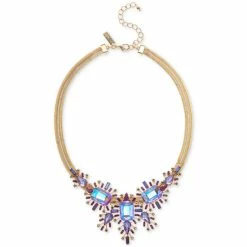 Best reviews of ✔️ INC International Concepts Gold-Tone Purple Mixed Stone Cluster Statement Necklace, 17 + 3 Extender, Created For Macy's 👏