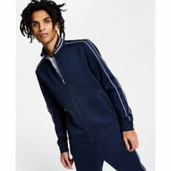 Best deal ๐ฏ INC International Concepts Men's Neoprene Track Jogger Jacket, Created For Macy's Harbor Gre โค๏ธ