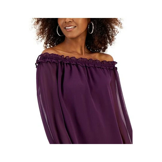 Deals ๐ฏ INC International Concepts ๐ฉ Women's Off-The-Shoulder Ruffled Blouse, Created For Macy's Black Berry Vin ๐คฉ 5 Deals ๐ฏ INC International Concepts ๐ฉ Women's Off-The-Shoulder Ruffled Blouse, Created For Macy's Black Berry Vin ๐คฉ - Image 3
