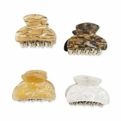 Deals 🤩 INC International Concepts 4-Pc. Gold-Tone Neutral Hair Claw Clip Set, Created For Macy's 💯