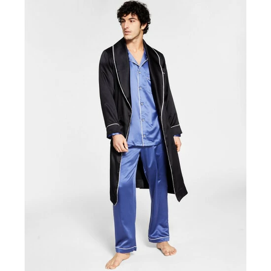 Budget ๐ INC International Concepts Men's Satin Pajama Robe, Created For Macy's Deep Black ๐ฅ 3 Budget ๐ INC International Concepts Men's Satin Pajama Robe, Created For Macy's Deep Black ๐ฅ