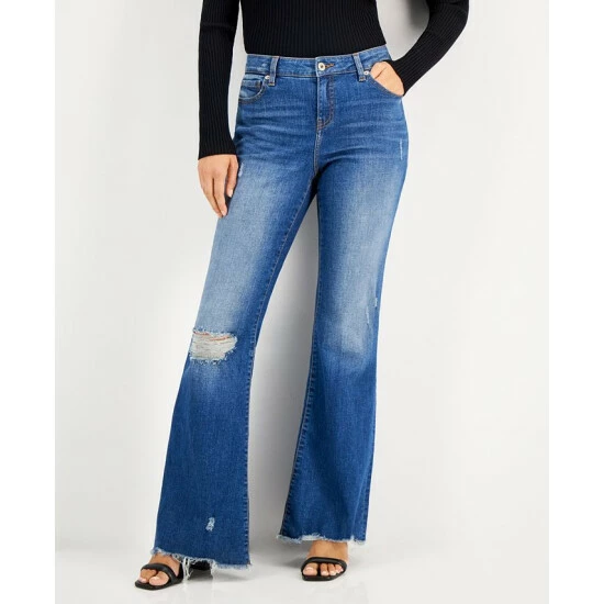 Best Pirce โค๏ธ INC International Concepts ๐ฉ Women's Ripped Flare-Leg ๐ Jeans, Created For Macy's Medium Indigo ๐งจ 3 Best Pirce โค๏ธ INC International Concepts ๐ฉ Women's Ripped Flare-Leg ๐ Jeans, Created For Macy's Medium Indigo ๐งจ