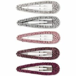 Wholesale ๐ INC International Concepts 5-Pc. Two-Tone Pavรฉ Hair Barrette Set, Created For Macy's Silver โจ