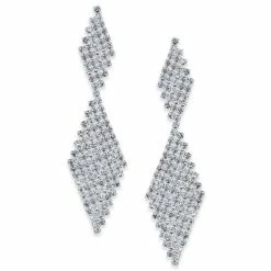 New ๐ INC International Concepts Crystal Mesh Drop Earrings, Created For Macy's Gold ๐