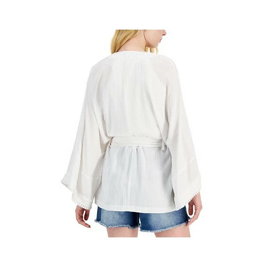 Cheapest ๐ฅ INC International Concepts ๐ฉ Women's Metallic Crinkle Gauze Tie Waist Top, Created For Macy's Bright White ๐ 4 Cheapest ๐ฅ INC International Concepts ๐ฉ Women's Metallic Crinkle Gauze Tie Waist Top, Created For Macy's Bright White ๐ - Image 2