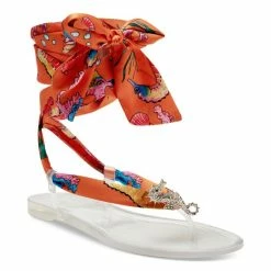 Outlet ✨ INC International Concepts 👩 Women's Malana Scarf Flat 🩴 Sandals, Created For Macy's Seahorse Print 🎁
