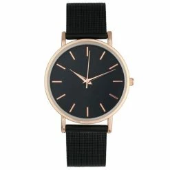 Flash Sale โ INC International Concepts ๐ฉ Women's Jet-Tone Chain-Mesh Bracelet โ Watch 36mm, Created For Macy's Rose Gold ๐งจ