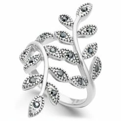 Promo 🔔 INC International Concepts Crystal Leaf Wrap Ring, Created For Macy's Silver 😍