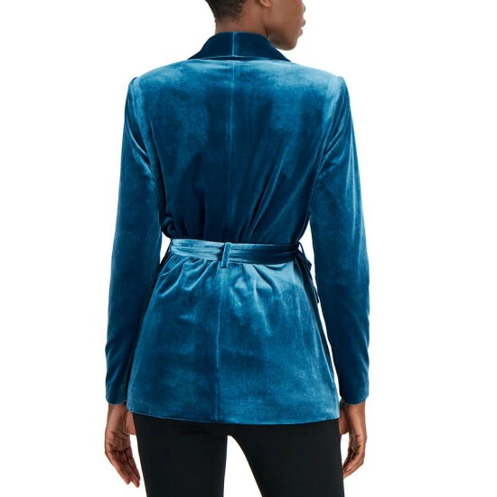 Brand new ๐ INC International Concepts Petite Velvet Wrap Jacket, Created For Macy's Teal Kingfisher ๐ฏ 4 Brand new ๐ INC International Concepts Petite Velvet Wrap Jacket, Created For Macy's Teal Kingfisher ๐ฏ - Image 2