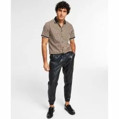 Top 10 โ INC International Concepts Men's Pleather Jogger Pants, Created For Macy's Deep Black ๐