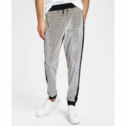 Buy โญ INC International Concepts Men's Squiggly Lines Printed Drawstring Velour Pants, Created For Macy's Deep Black ๐ฅฐ
