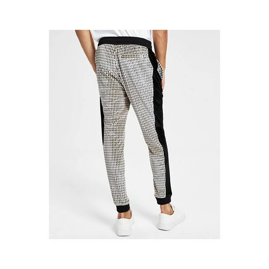 Buy ⭐ INC International Concepts Men's Squiggly Lines Printed Drawstring Velour Pants, Created For Macy's Deep Black 🥰 4 Buy ⭐ INC International Concepts Men's Squiggly Lines Printed Drawstring Velour Pants, Created For Macy's Deep Black 🥰 - Image 2