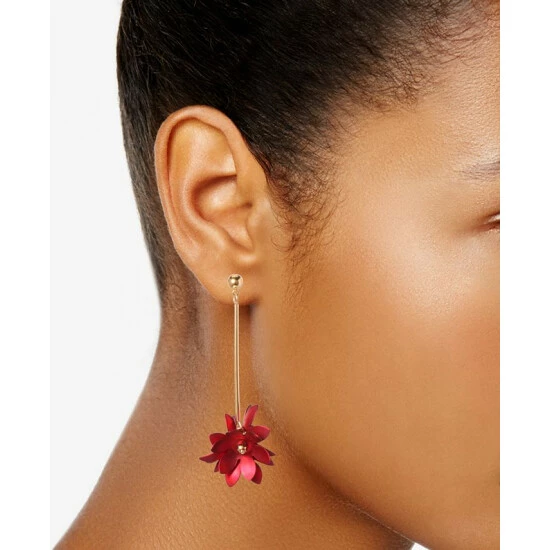 Cheapest 🥰 INC International Concepts Holiday Lane Gold-Tone Poinsettia Drop Earrings, Created For Macy's Multi ✨ 4 Cheapest 🥰 INC International Concepts Holiday Lane Gold-Tone Poinsettia Drop Earrings, Created For Macy's Multi ✨ - Image 2