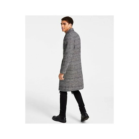 Deals 🔔 INC International Concepts Men's Nicolas Plaid 🧥 Coat, Created For Macy's Deep Black 🎉 4 Deals 🔔 INC International Concepts Men's Nicolas Plaid 🧥 Coat, Created For Macy's Deep Black 🎉 - Image 2