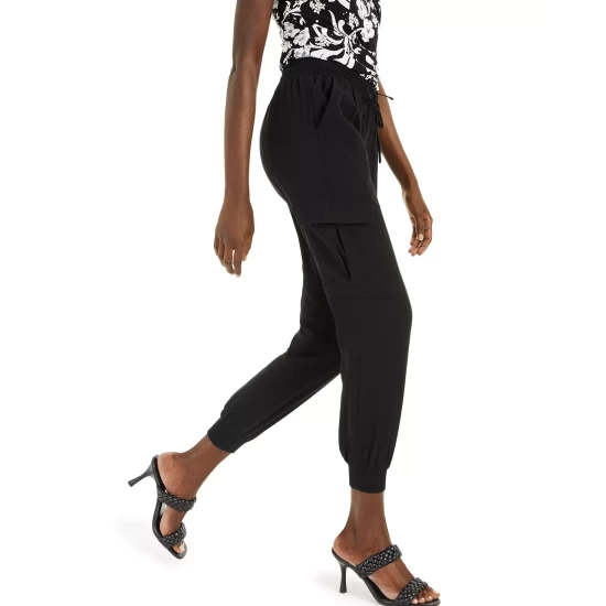 Hot Sale ๐ INC International Concepts ๐ฉ Women's Utility Jogger Pants, Created For Macy's Deep Black ๐คฉ 6 Hot Sale ๐ INC International Concepts ๐ฉ Women's Utility Jogger Pants, Created For Macy's Deep Black ๐คฉ - Image 4