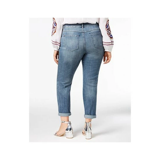 Top 10 🤩 INC International Concepts Plus Size Tummy Control Boyfriend 👖 Jeans, Created For Macy's Zenith Wash ✨ 4 Top 10 🤩 INC International Concepts Plus Size Tummy Control Boyfriend 👖 Jeans, Created For Macy's Zenith Wash ✨ - Image 2