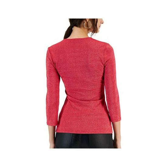Best reviews of ✔️ INC International Concepts 👩 Women's Shimmering Ribbed 3/4-Sleeve Top, Created For Macy's Real Red ✔️ 4 Best reviews of ✔️ INC International Concepts 👩 Women's Shimmering Ribbed 3/4-Sleeve Top, Created For Macy's Real Red ✔️ - Image 2