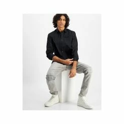 Promo 😉 INC International Concepts I.N.C. International Concepts® Men's Regular-Fit 👕 Shirt With Faux-Leather Trim, Created For Macy's Deep Black 🔔 9 Promo 😉 INC International Concepts I.N.C. International Concepts® Men's Regular-Fit 👕 Shirt With Faux-Leather Trim, Created For Macy's Deep Black 🔔 -Inc International Sales unnamed file 2262