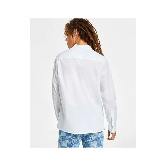 Outlet ✨ INC International Concepts I.N.C. International Concepts® Men's Regular-Fit Floral Skull-Print 👚 Shirt, Created For Macy's Bright White 🥰 4 Outlet ✨ INC International Concepts I.N.C. International Concepts® Men's Regular-Fit Floral Skull-Print 👚 Shirt, Created For Macy's Bright White 🥰 - Image 2