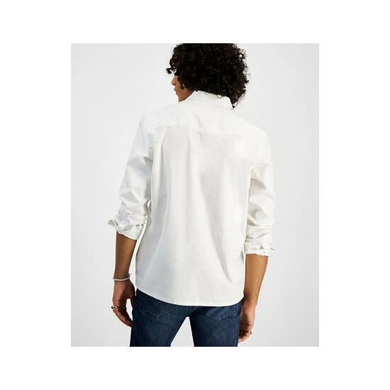 Buy 🥰 INC International Concepts I.N.C. International Concepts® Men's Regular-Fit Popover Western 👚 Shirt, Created For Macy's Bright White 🔔 4 Buy 🥰 INC International Concepts I.N.C. International Concepts® Men's Regular-Fit Popover Western 👚 Shirt, Created For Macy's Bright White 🔔 - Image 2