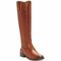 New ๐ INC International Concepts Fawne Wide-Calf Riding Leather ๐ฅพ Boots, Created For Macy's Cognac ๐ฏ