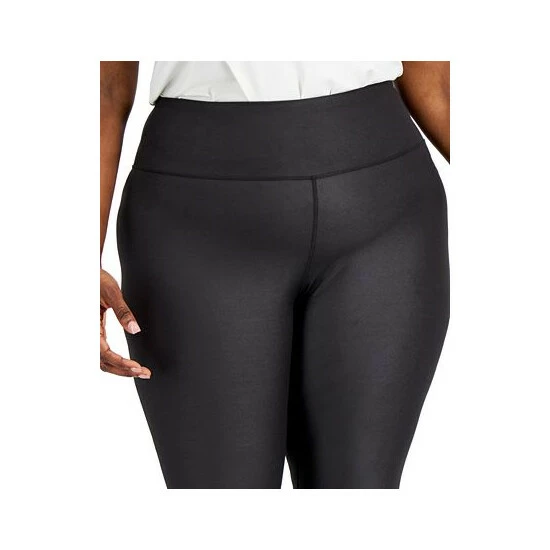 New ❤️ INC International Concepts Plus Size Shine Compression Leggings, Created For Macy's Deep Black 🧨 5 New ❤️ INC International Concepts Plus Size Shine Compression Leggings, Created For Macy's Deep Black 🧨 - Image 3
