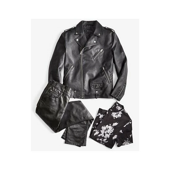 Coupon ✔️ INC International Concepts Men's Ken Pleather Biker Jacket, Created For Macy's Deep Black ✨ 5 Coupon ✔️ INC International Concepts Men's Ken Pleather Biker Jacket, Created For Macy's Deep Black ✨ - Image 3