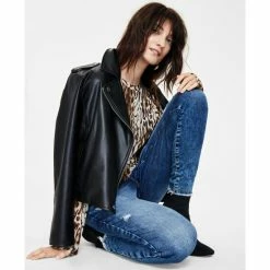 Cheapest 🤩 INC International Concepts 👩 Women's Faux-Leather Jacket, Created For Macy's Cinnamon ⭐