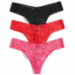 Deals ⌛ INC International Concepts 👩 Women's 3-Pk. Lace Thong Underwear, Created For Macy's Jazzy Teal 🎁