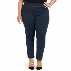 Outlet 😀 INC International Concepts Plus Size Skinny Pull-On Ponte Pants, Created For Macy's French Roast 🎉