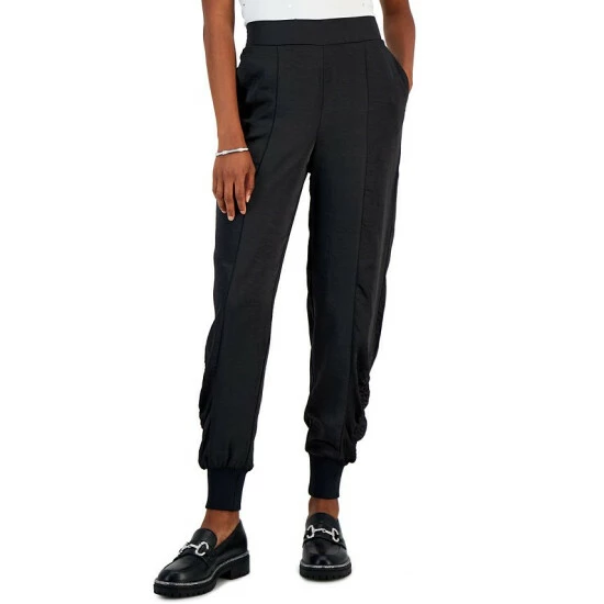 Best Pirce ๐ฅ INC International Concepts ๐ฉ Women's Ruched Satin Jogger Pants, Created For Macy's Deep Black ๐ 3 Best Pirce ๐ฅ INC International Concepts ๐ฉ Women's Ruched Satin Jogger Pants, Created For Macy's Deep Black ๐
