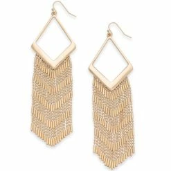 Brand new ๐ฅ INC International Concepts Gold-Tone Chain Fringe Chandelier Earrings, Created For Macy's โญ