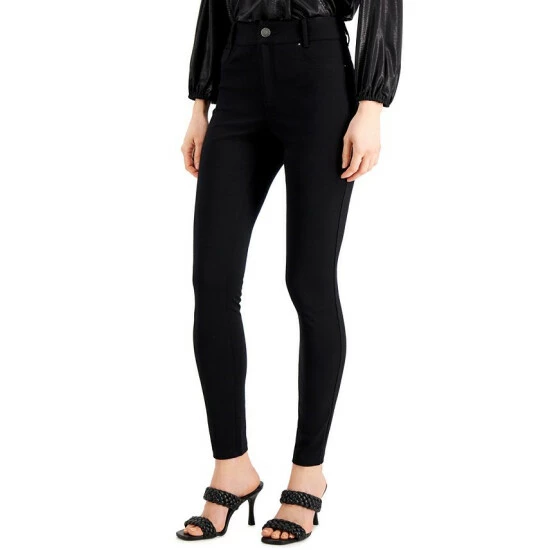 Budget 🛒 INC International Concepts Petite High-Waisted Ponté-Knit Curve Creator Pants, Created For Macy's Deep Black ⌛ 3 Budget 🛒 INC International Concepts Petite High-Waisted Ponté-Knit Curve Creator Pants, Created For Macy's Deep Black ⌛