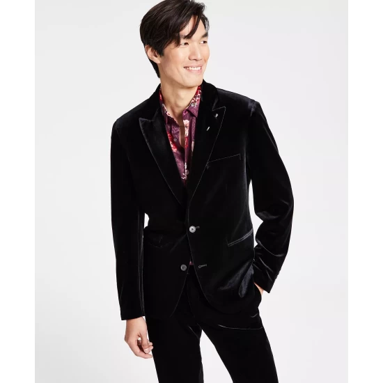 Discount ๐ INC International Concepts Men's Owen Slim-Fit Solid Velvet Suit Jacket, Created For Macy's Cut Ruby ๐ 6 Discount ๐ INC International Concepts Men's Owen Slim-Fit Solid Velvet Suit Jacket, Created For Macy's Cut Ruby ๐ - Image 4