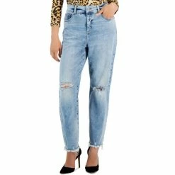Promo ๐ฅ INC International Concepts ๐ฉ Women's Curvy High-Rise Straight-Leg ๐ Jeans, Created For Macy's Light Indigo โ