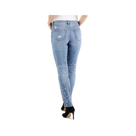 Discount โ๏ธ INC International Concepts ๐ฉ Women's Paint-Splatter Mid-Rise Straight-Leg Pants, Created For Macy's Medium Indigo ๐ 4 Discount โ๏ธ INC International Concepts ๐ฉ Women's Paint-Splatter Mid-Rise Straight-Leg Pants, Created For Macy's Medium Indigo ๐ - Image 2